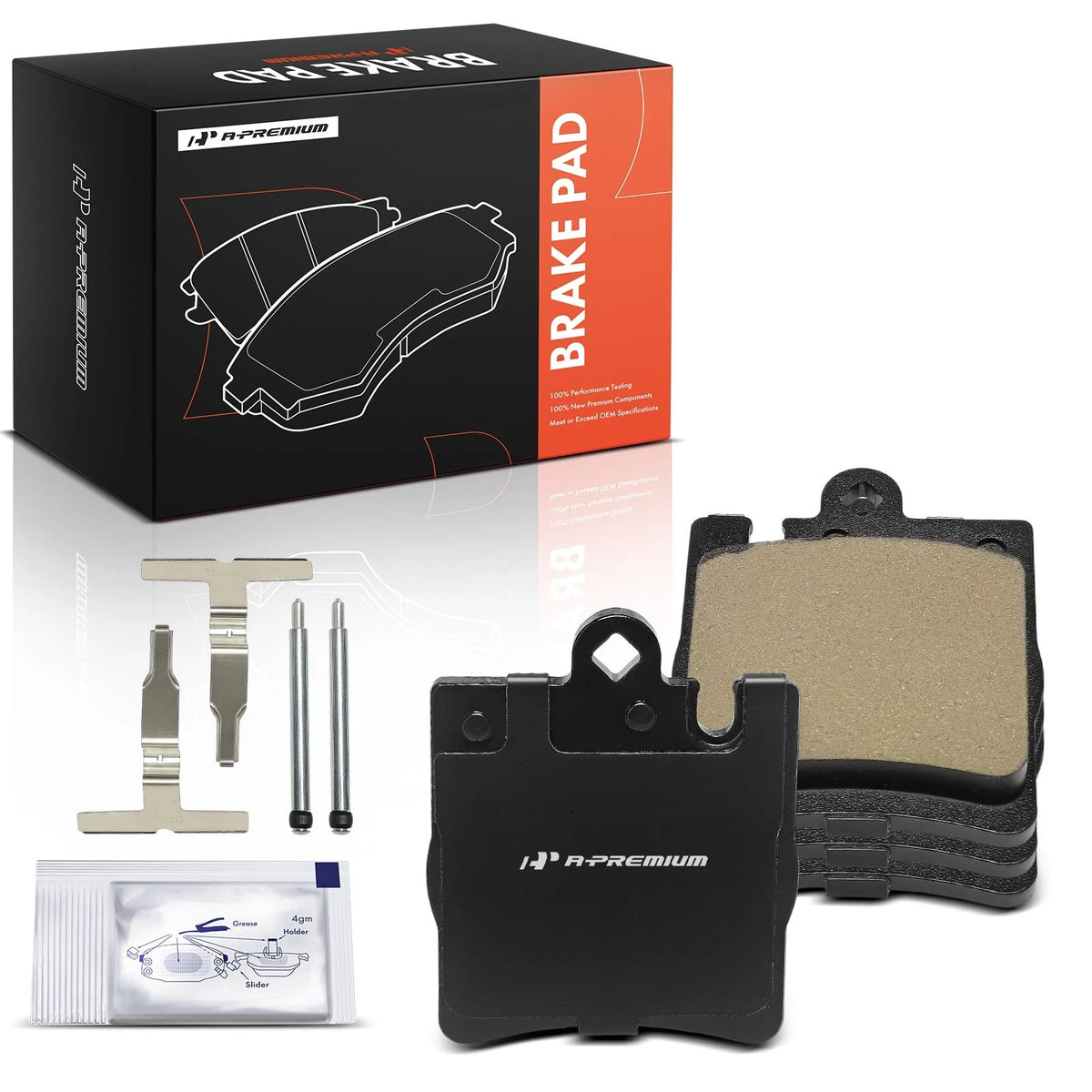Set of 4 Rear Ceramic Brake Pads for Mercedes-Benz C230 C280 C350 C240 (2003–2007) P-876, P.876