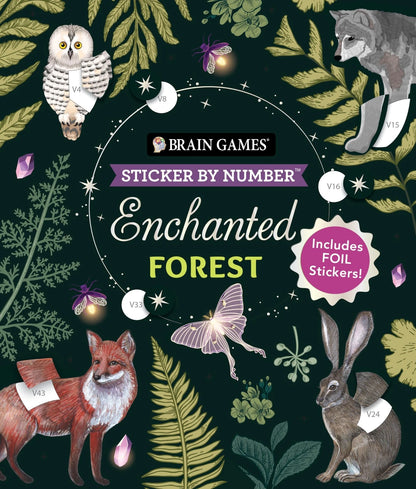 Sticker by Number: Enchanted Forest (24 Images)