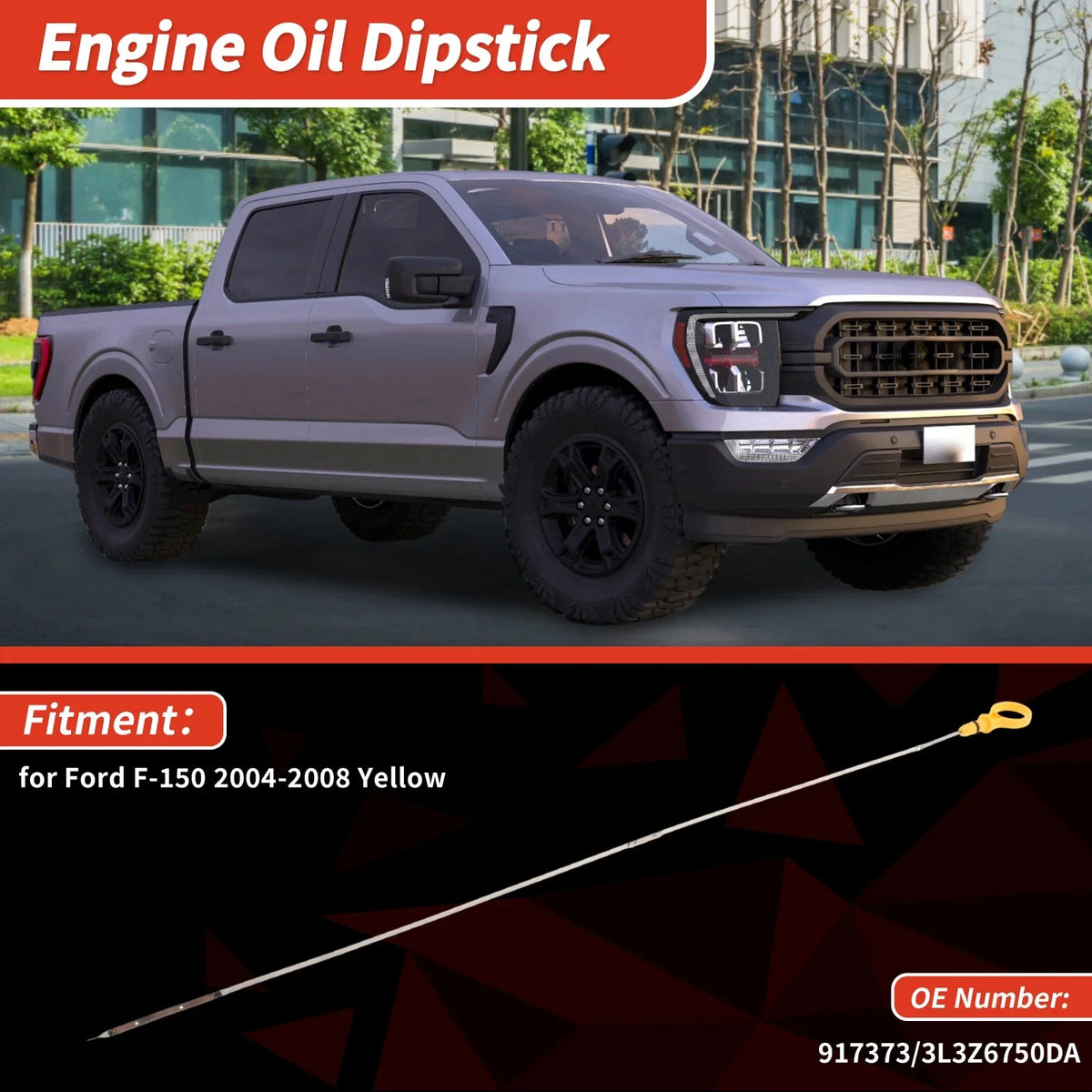 Oil Dipstick No. 917373 for Ford F-150 (2004–2008) Yellow