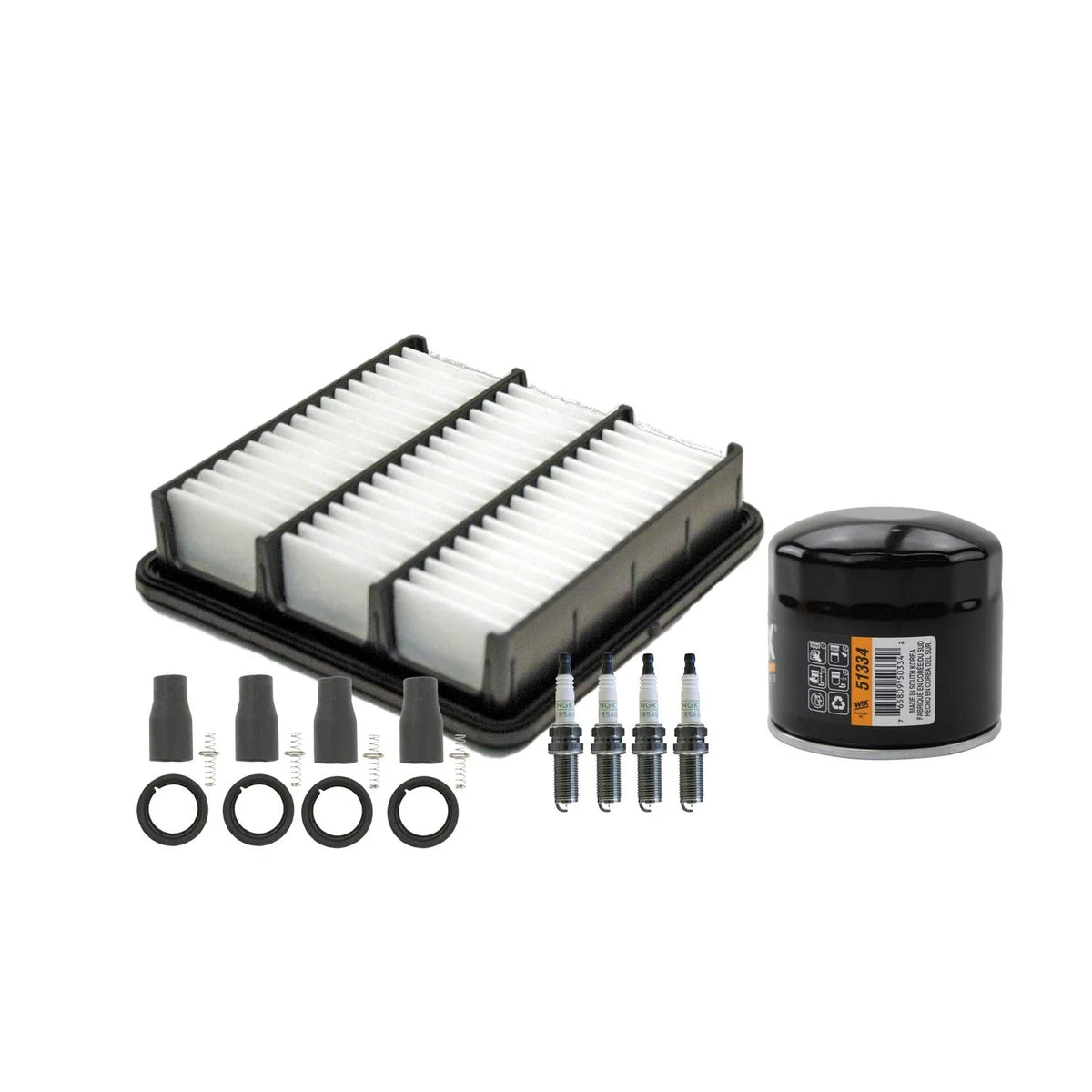 Tune Up Kit with 4 NGK Spark Plugs & Coil Boots for Forte Koup (2010–2016)