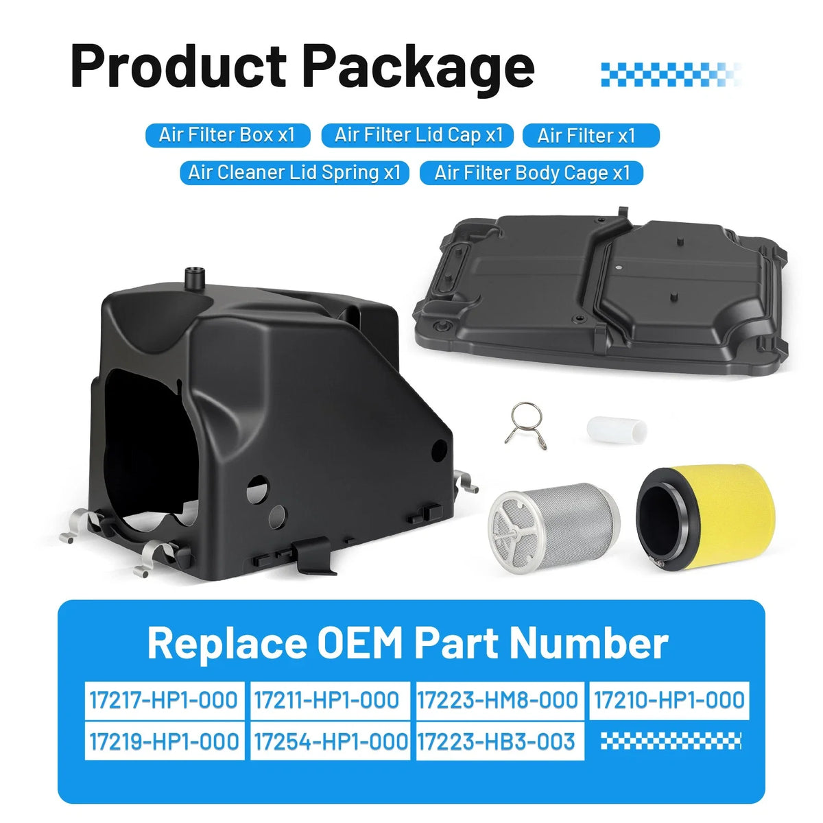 Air Box & Air Filter Complete Kit for Honda TRX450R (2004–2005) 17210-HP1-000