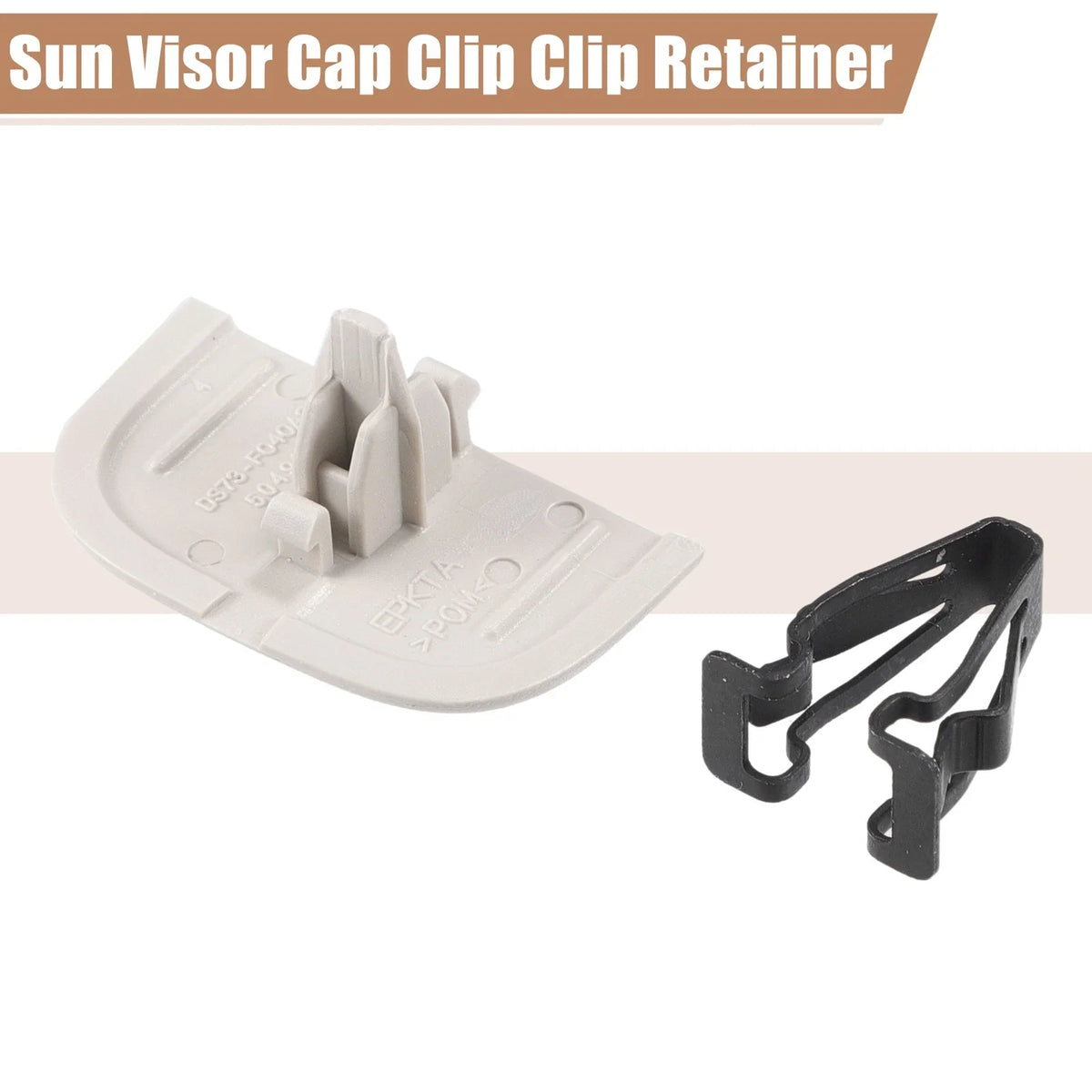 2X Gray Iron Sun Visor Cap Clip Retainer for Ford Fusion (2013–2016)