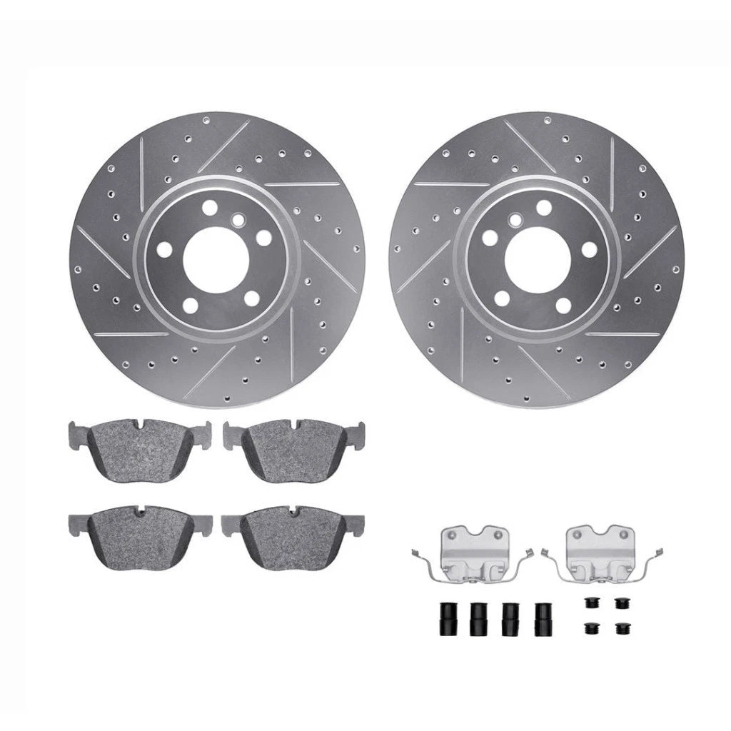 Rotor Set for Cadillac ATS (2013–2019) ALX-PAU-DF-7612-46017-CLA1, Drilled & Slotted