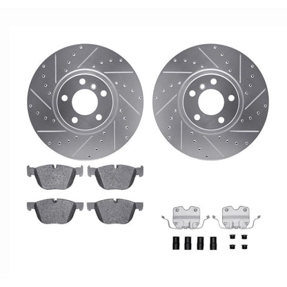 Rotor Set for Cadillac ATS (2013–2019) ALX-PAU-DF-7612-46017-CLA1, Drilled & Slotted