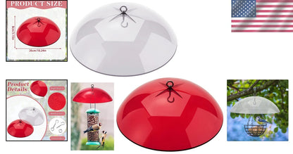 2-Pack 10-Inch Squirrel Baffles for Bird Feeders - Weatherproof Covers