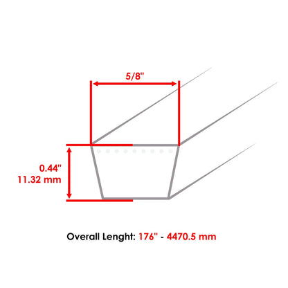60" 72" Deck Belt for RedMax CZT60 CZT72 (BT520 - MD)