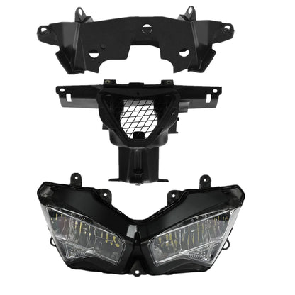 LED headlight air duct fairing & stay bracket for Kawasaki Ninja ZX6R (2019–2023)