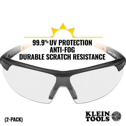 2X Safety Glasses for Klein Tools (PPE Protective Eyewear, Clear Lens)