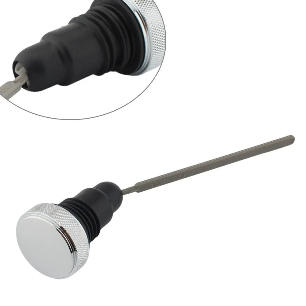 Oil Dipstick Plug for Harley Dyna Fat Bob EFI FXDF, Street Bob FXDB (2008–2017) Chrome