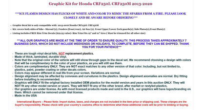 Graphic Stickers +#PLT/RIM Decals for Honda CRF250L CRF250M (2013–2020)