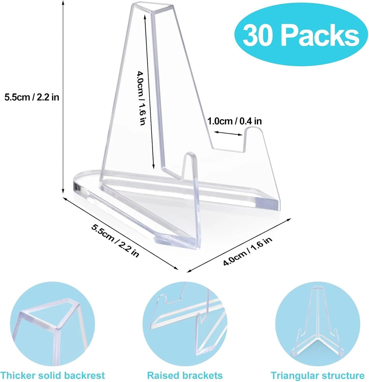 30 Packs Card Display Stand for Sports (No Specific Part Numbers)