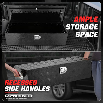 Recessed Side Handle Aluminum Tool Box for Universal Use (99cm x 34cm x 25.5cm)