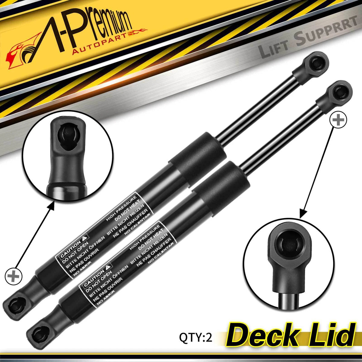 2X Front Deck Lid Lift Supports for BMW 328i 335i (2007–2013) 1037446, 54377128764, 7128764, PM3916