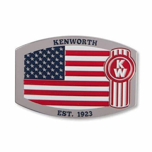 American Flag Cast Alloy Belt Buckle for Kenworth Trucks