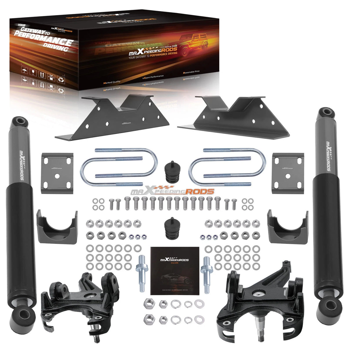 Lowering Kit with Shocks for Chevy C10/GMC Pickup (1973–1987) 2JD4P1