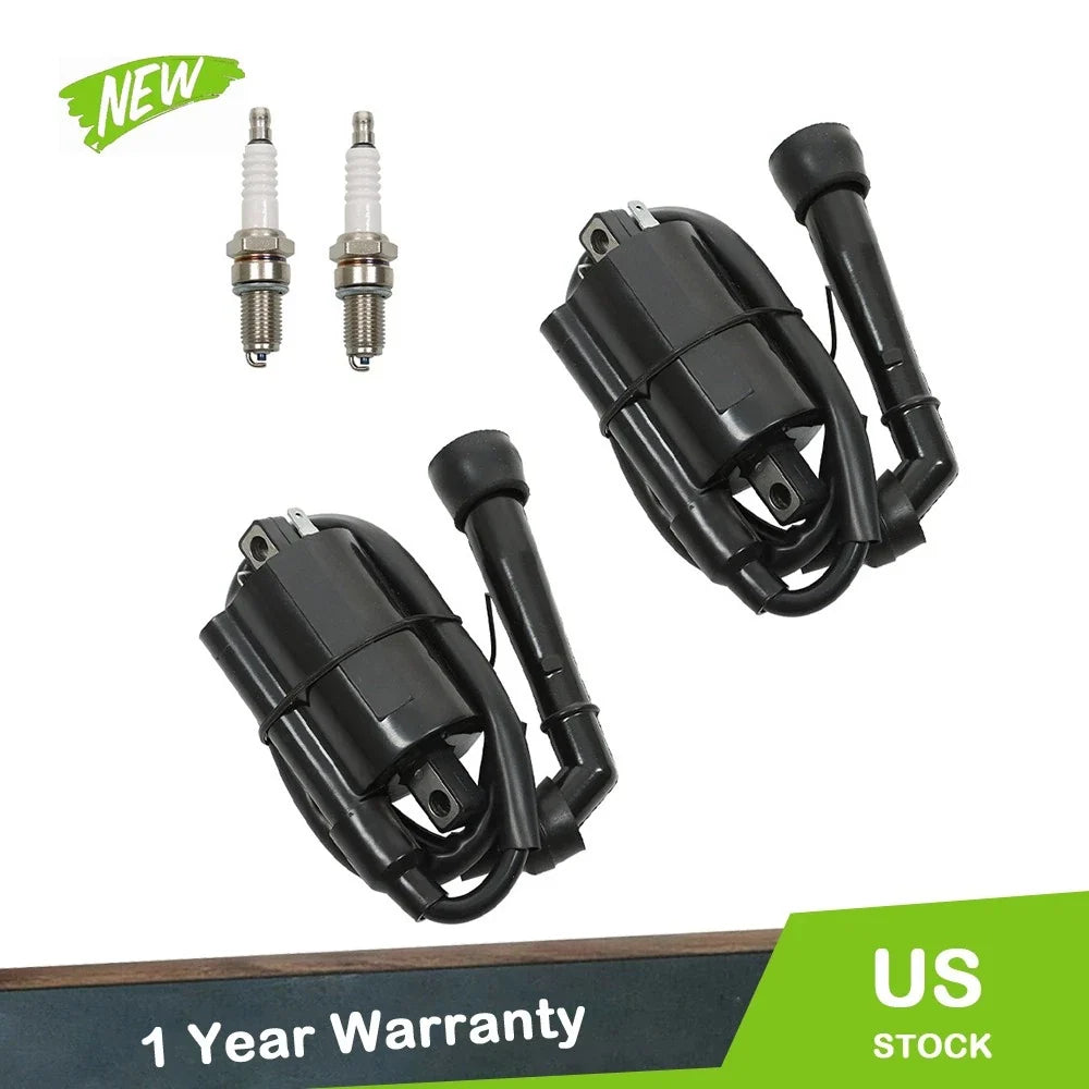 2 Pack Ignition Coil Spark Plug for Suzuki VS700 VS750 VS800 (1986–2004) 33410-38A02