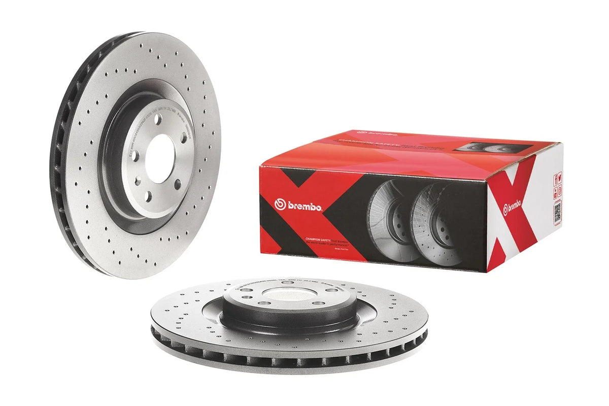 Brembo Xtra 345mm X-Drilled Brake Disc Rotor for Audi S4 S5 (2010–2016)