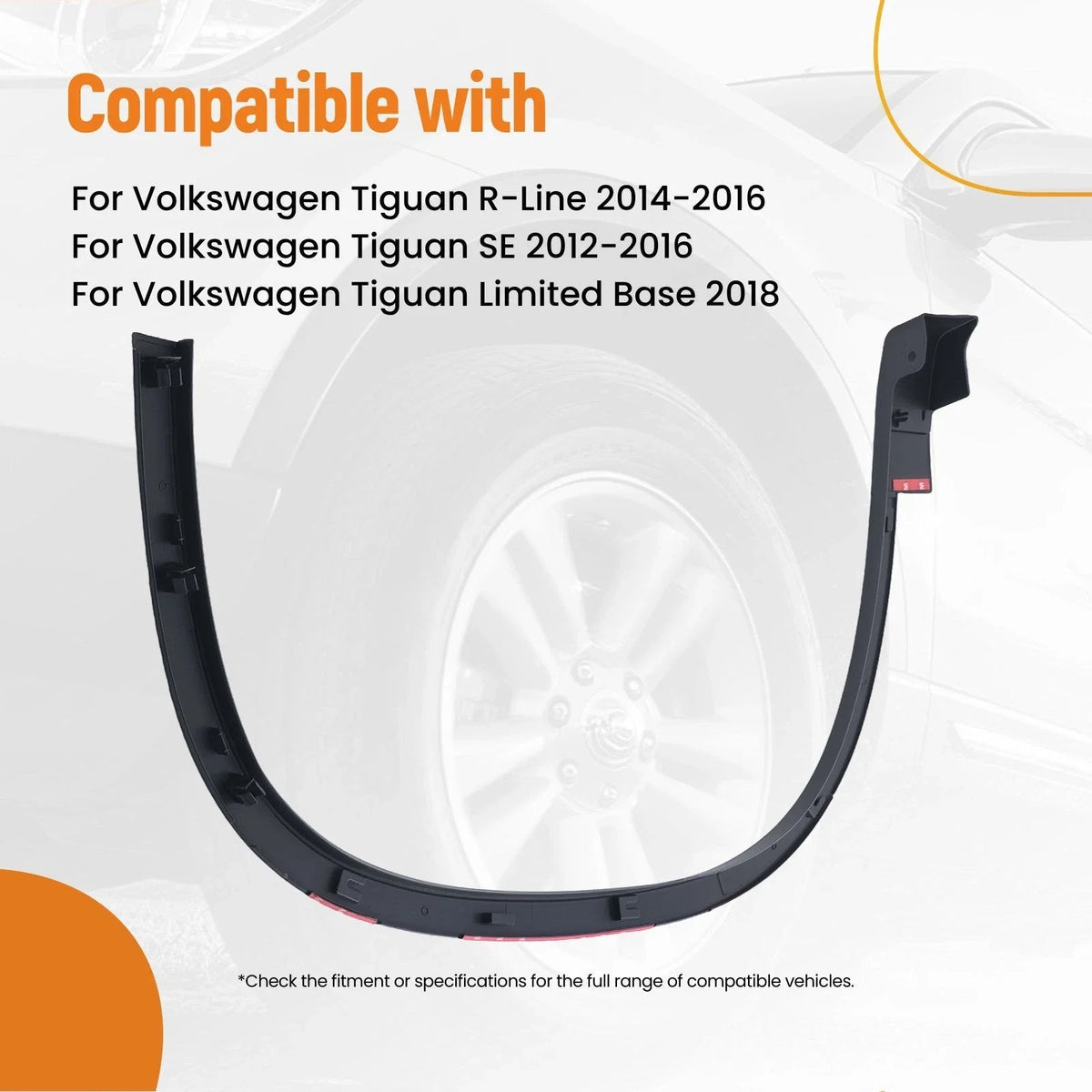 Fender Flare Molding Front Left for VW Tiguan Limited (2018) 5N0854731B9B9