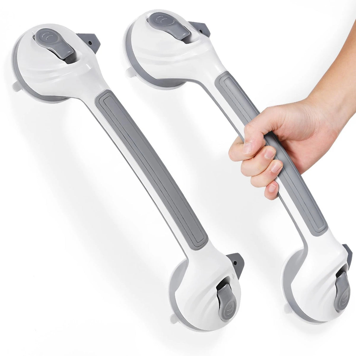 2X Grab Bars for Shower (16.5 Inch) - Light Gray