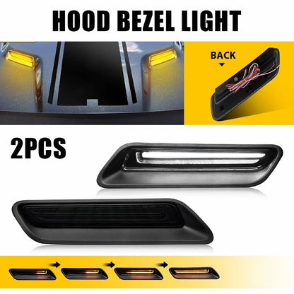 Dynamic Hood Bezel Driving Lights for Dodge Ram 1500 Classic (2010–2022) 68324990AA EV