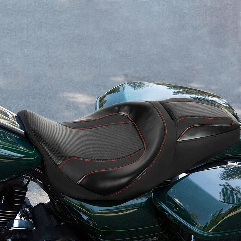 Driver Passenger Seat for Harley Touring Street Road Glide (2009–2023) Black