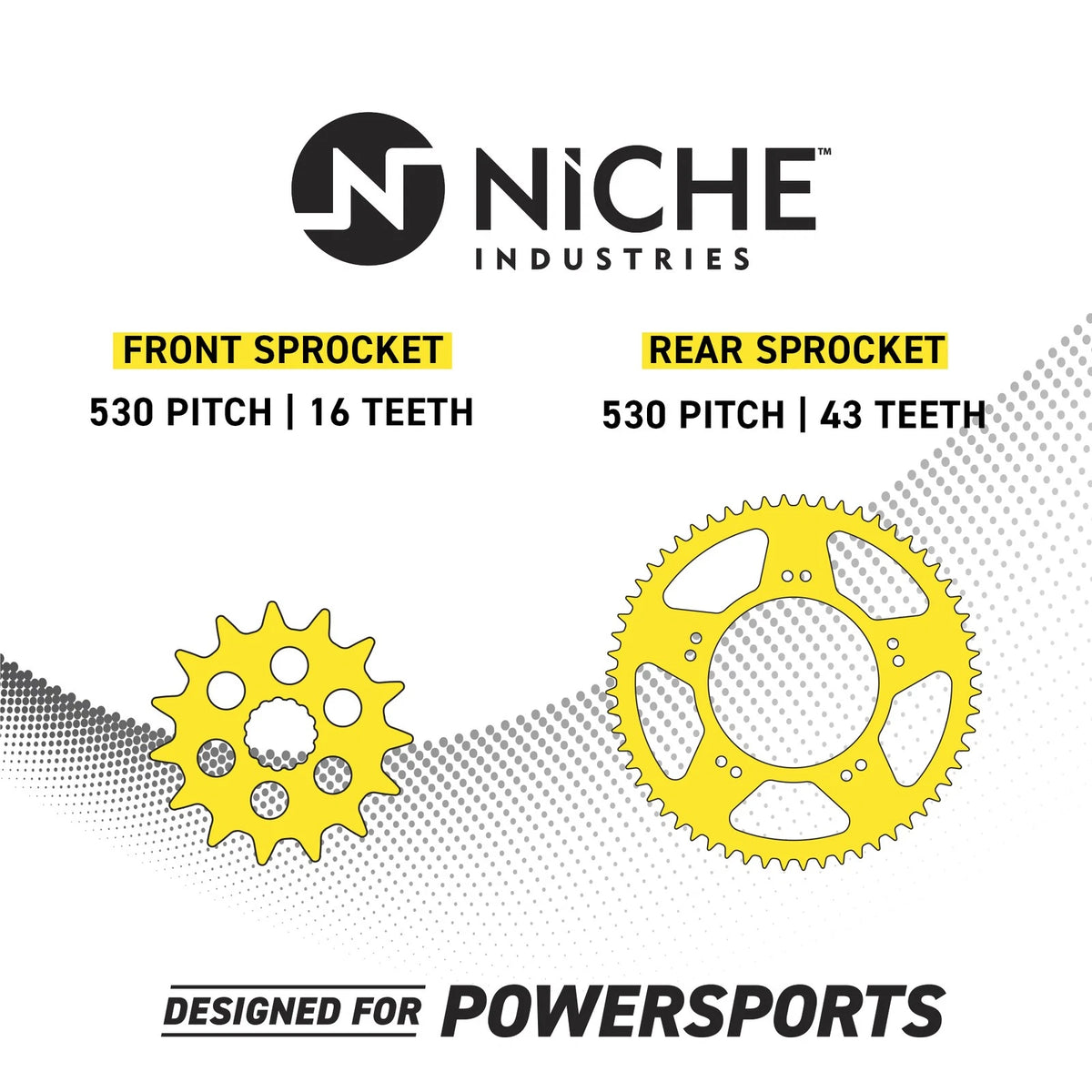 Sprocket Chain Set 16/43 Tooth for Honda CBF1000 (MK1004048, 519-KCS0520K-K001)