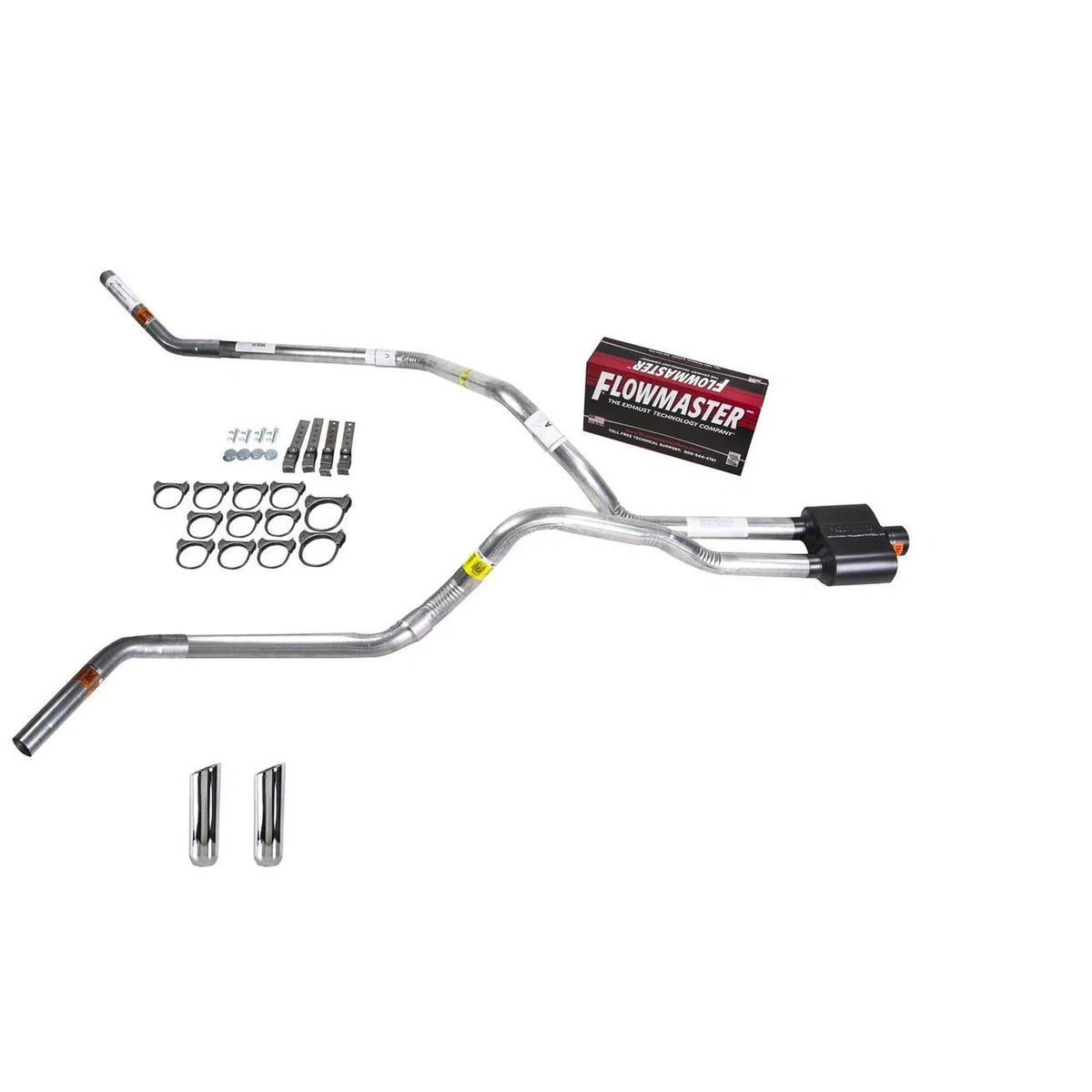 Dual Exhaust 2.5" Pipe for Ram (2002–2003) - Flowmaster Super 10, RW Tip