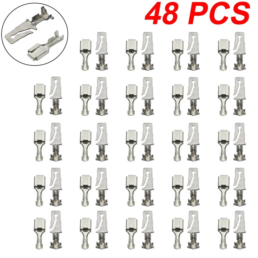 48x Male Female Wiring Harness Terminal Crimp Connectors for GM 14-16 AWG