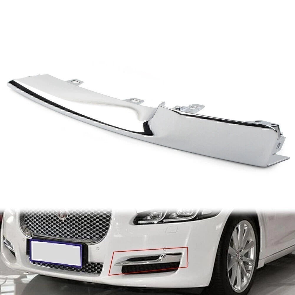 Front Left Grille Lower Bumper Molding Trim for Jaguar XJ (2016–2021) Chrome