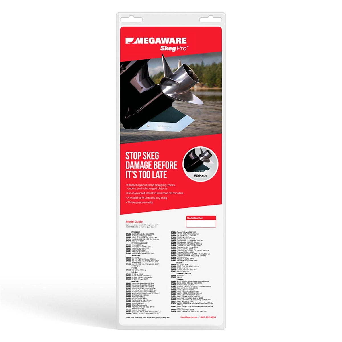 Skeg Protector for - 02667, Stainless Steel