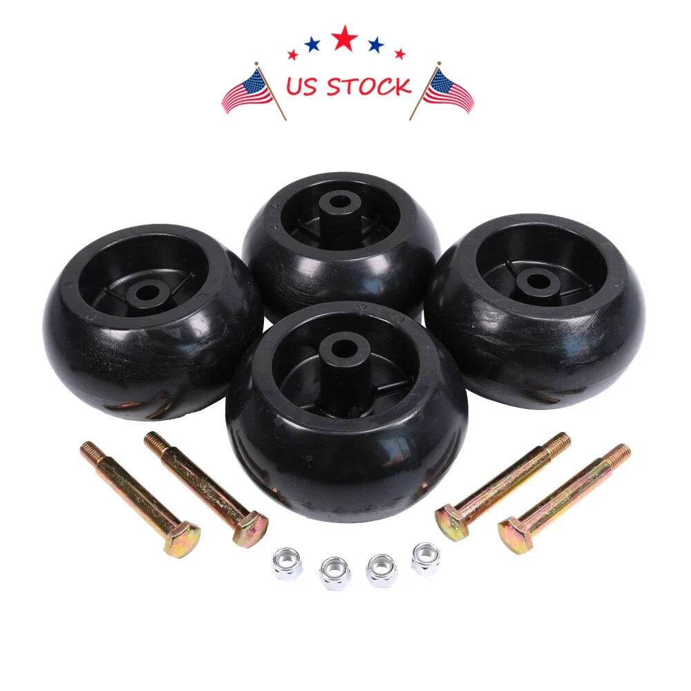 Set of 4 Mower Deck Wheels Bolts for RZT50 RZT54 LT1050 SLT1554