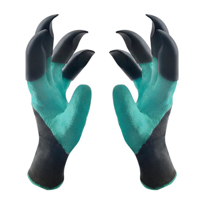 Gardening Gloves with Claw for Planting (Free Size) - Waterproof, Green