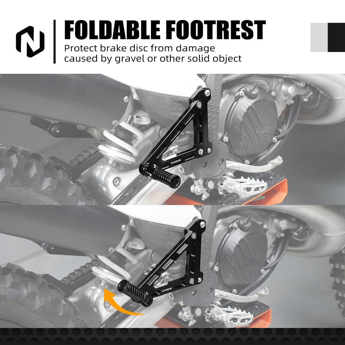 Passenger Foot Peg Bracket Kit for KTM 125-450 XC/SX/XCF/SXF (2023–2025)