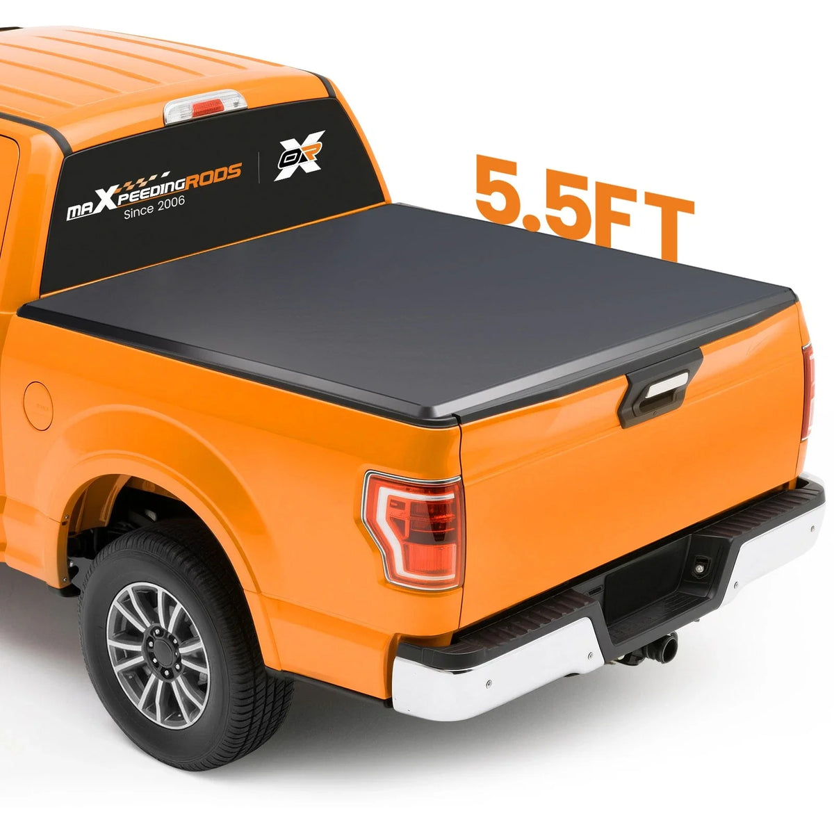 5.5ft Soft Quad-Fold Tonneau Cover for Ford F150 Crew Cab (2015–2026)