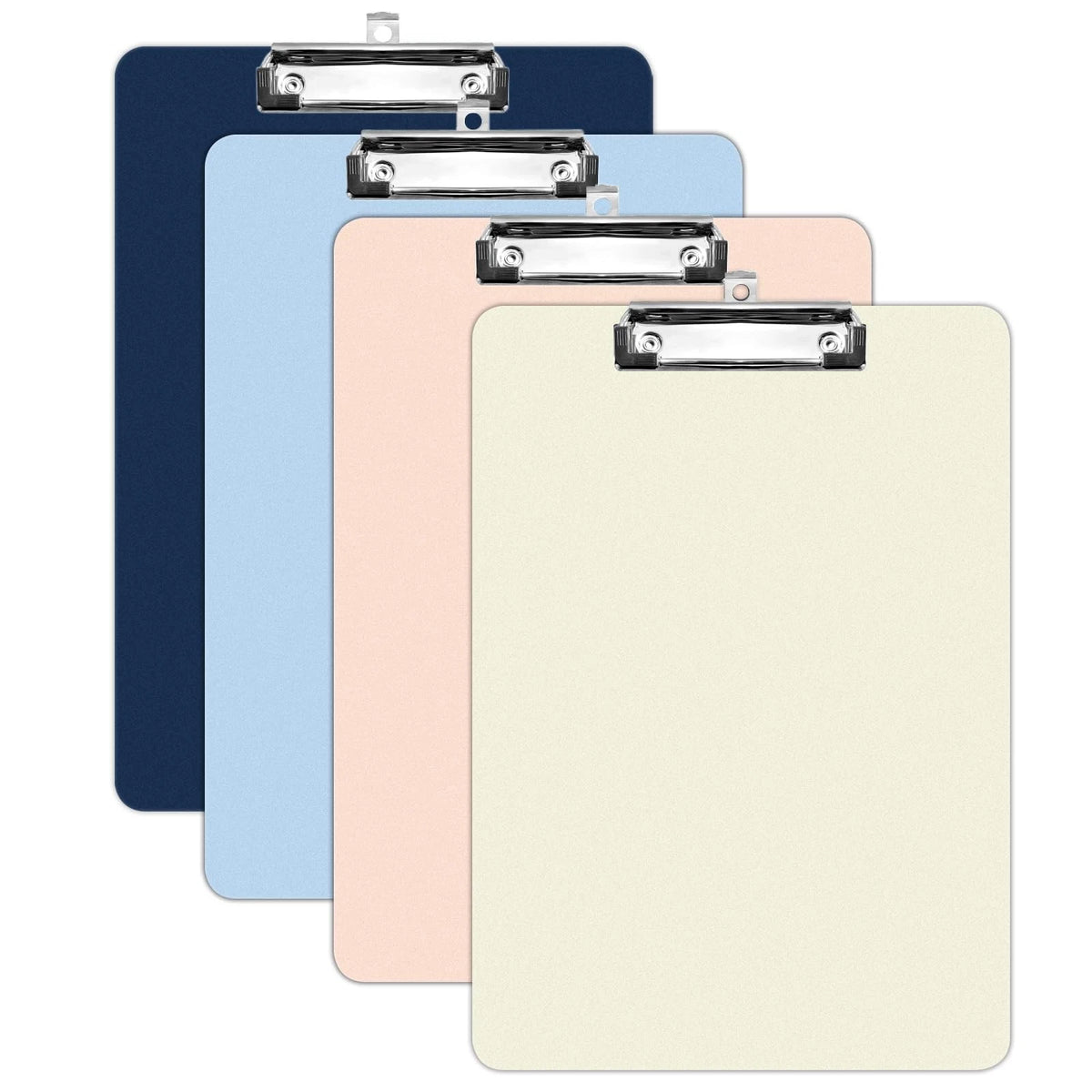 Set of 4 Plastic Clipboards for Multiple Colors