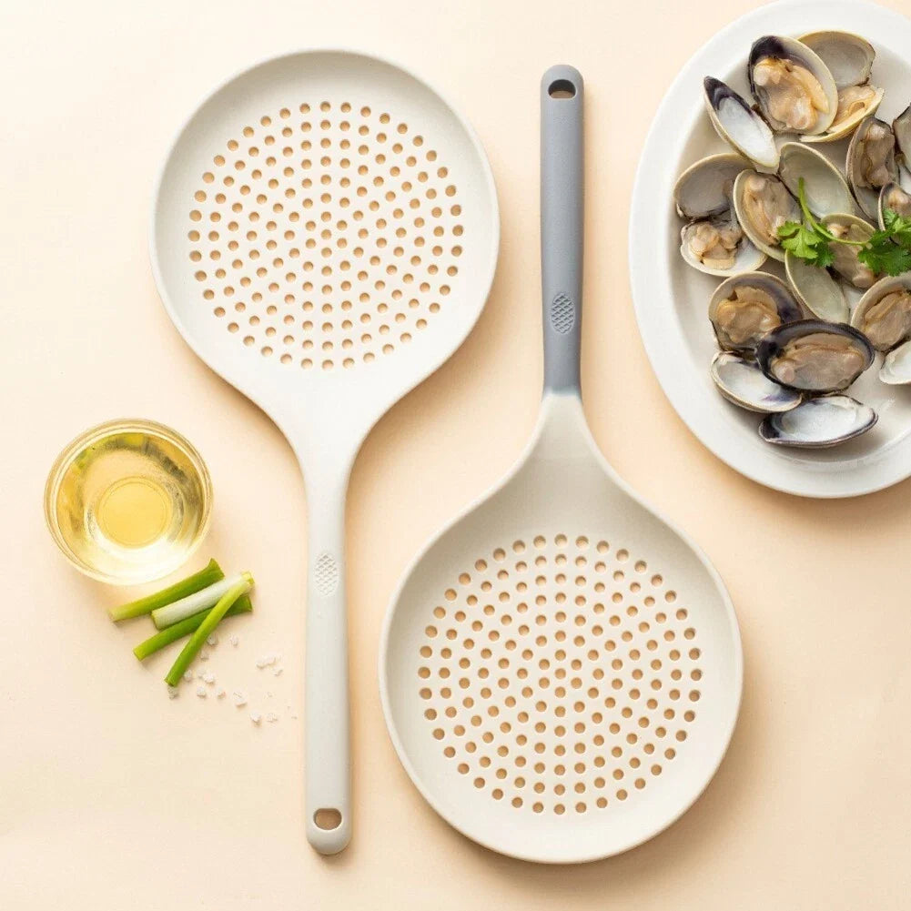 Non-Stick Silicone Spoon for Kitchen Strainer Skimmer (36.5 x 15.5 x 2 cm)