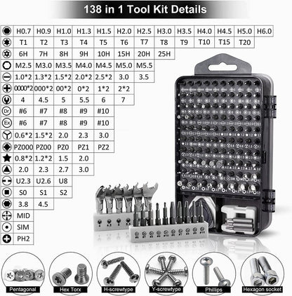 Precision Screwdriver Set Mini 138 in 1 Multi-function TORX Magnetic Tool