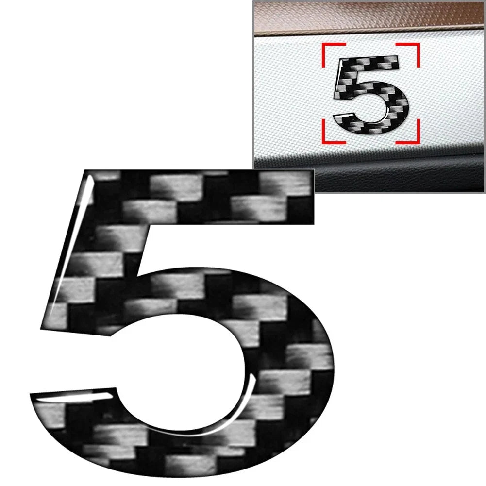 Car Badge Emblem Number Signs Decals Stickers for
