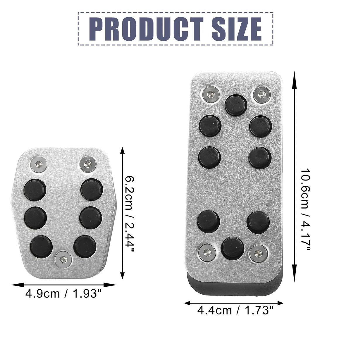 3 Pcs Accelerator & Brake Pedal Cover Set for Ford Focus 