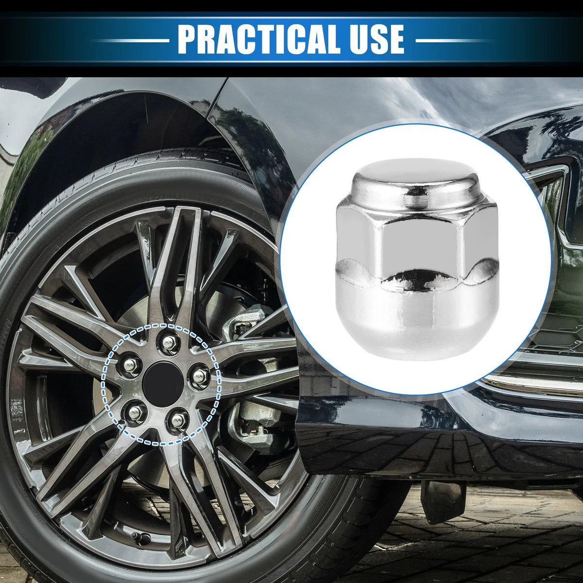 20 Pcs Wheel Lug Nuts M14x1.5 for Honda Odyssey, Pilot 