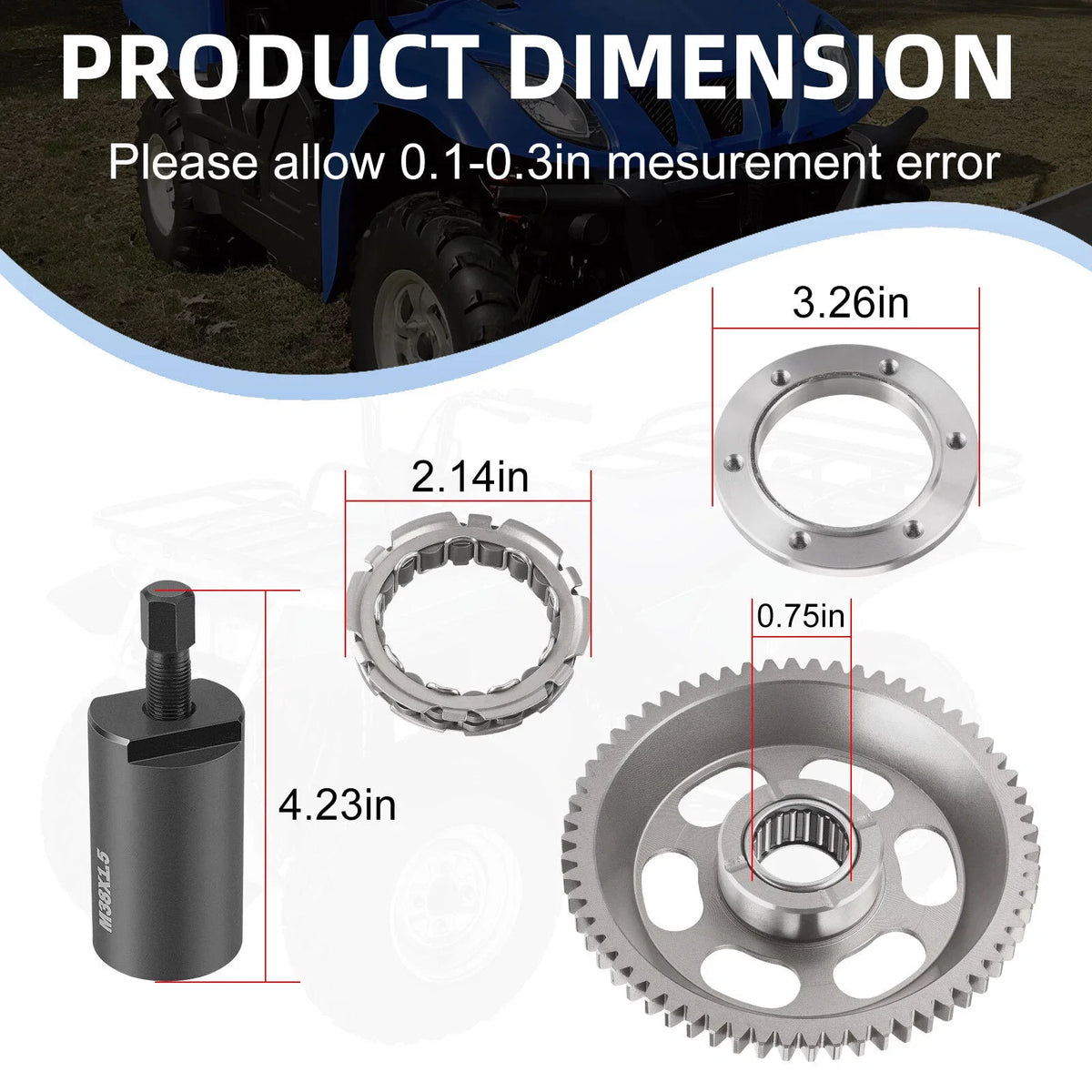 Starter Clutch Gear Flywheel Puller Kit for Suzuki Quadsport LTZ400 (2003–2014)