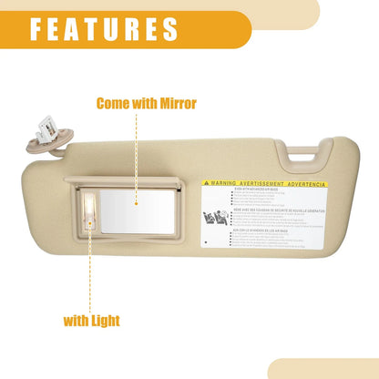 Sun Visor Assembly No.743200E074A0 for Toyota Highlander (2014–2019) Beige