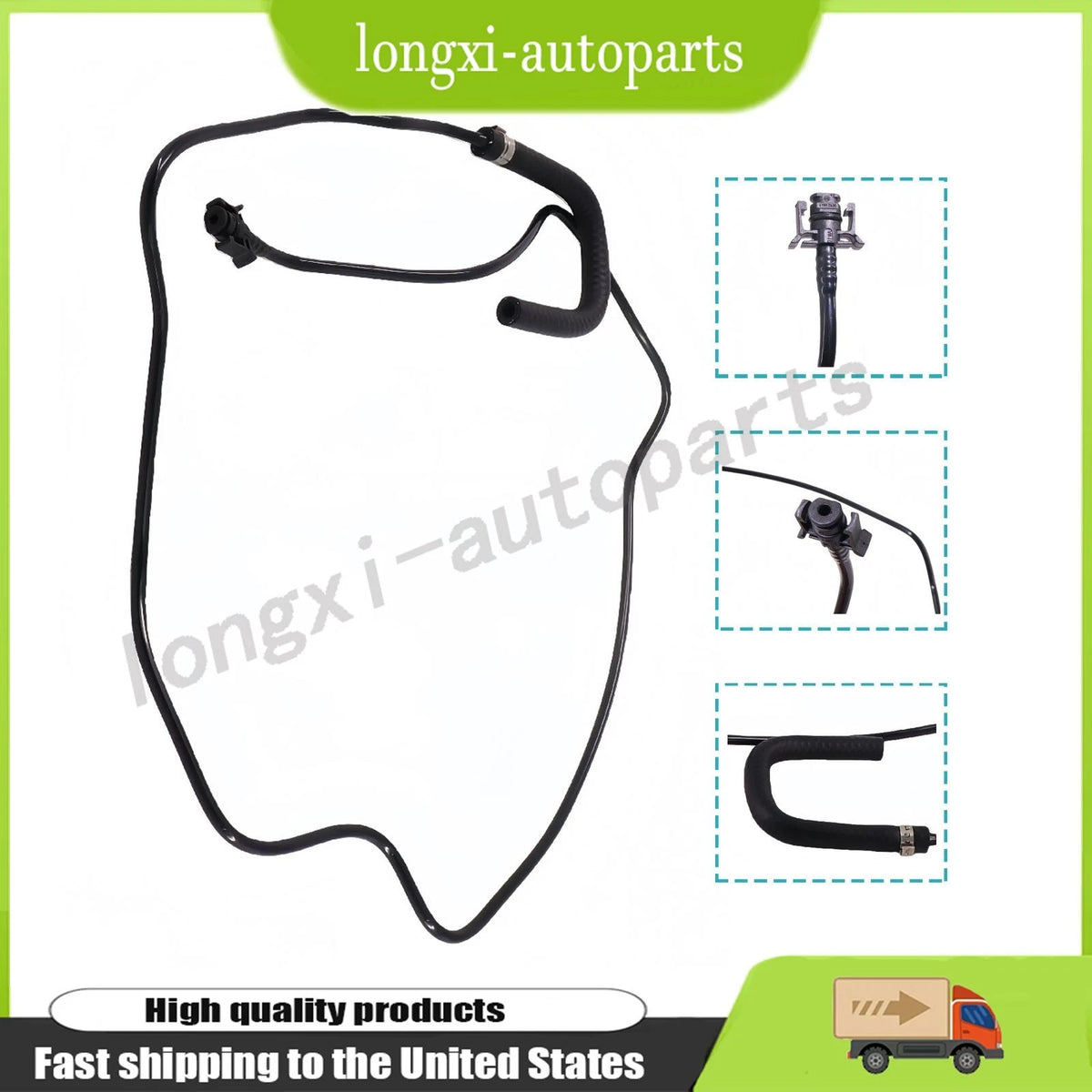 Radiator Coolant Recovery Tank Overflow Hose for Ford Fusion (2013–2020) DG9Z 8063-D, DG93 8063-DB