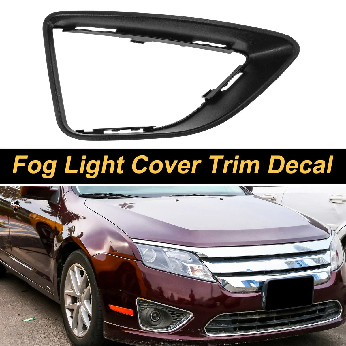 Front Right Fog Light Grill No.FO1039126 for Ford Fusion (2010–2012) Black ABS