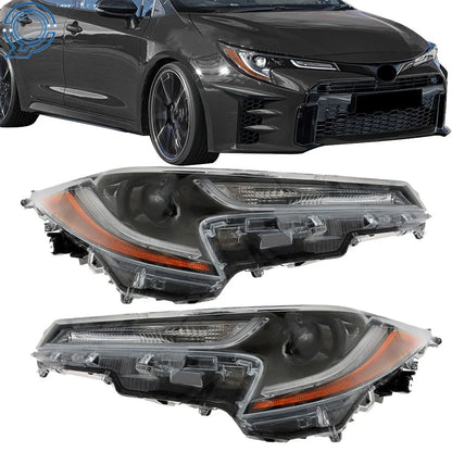 2X Headlight Lamps for Toyota Corolla L LE Base (2023–2024)