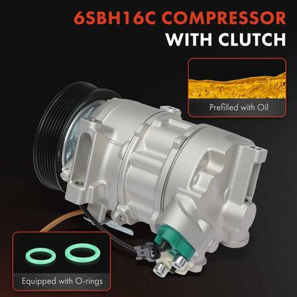 AC Compressor with Clutch & 7-Groove Pulley for Nissan Frontier (2022–2025)
