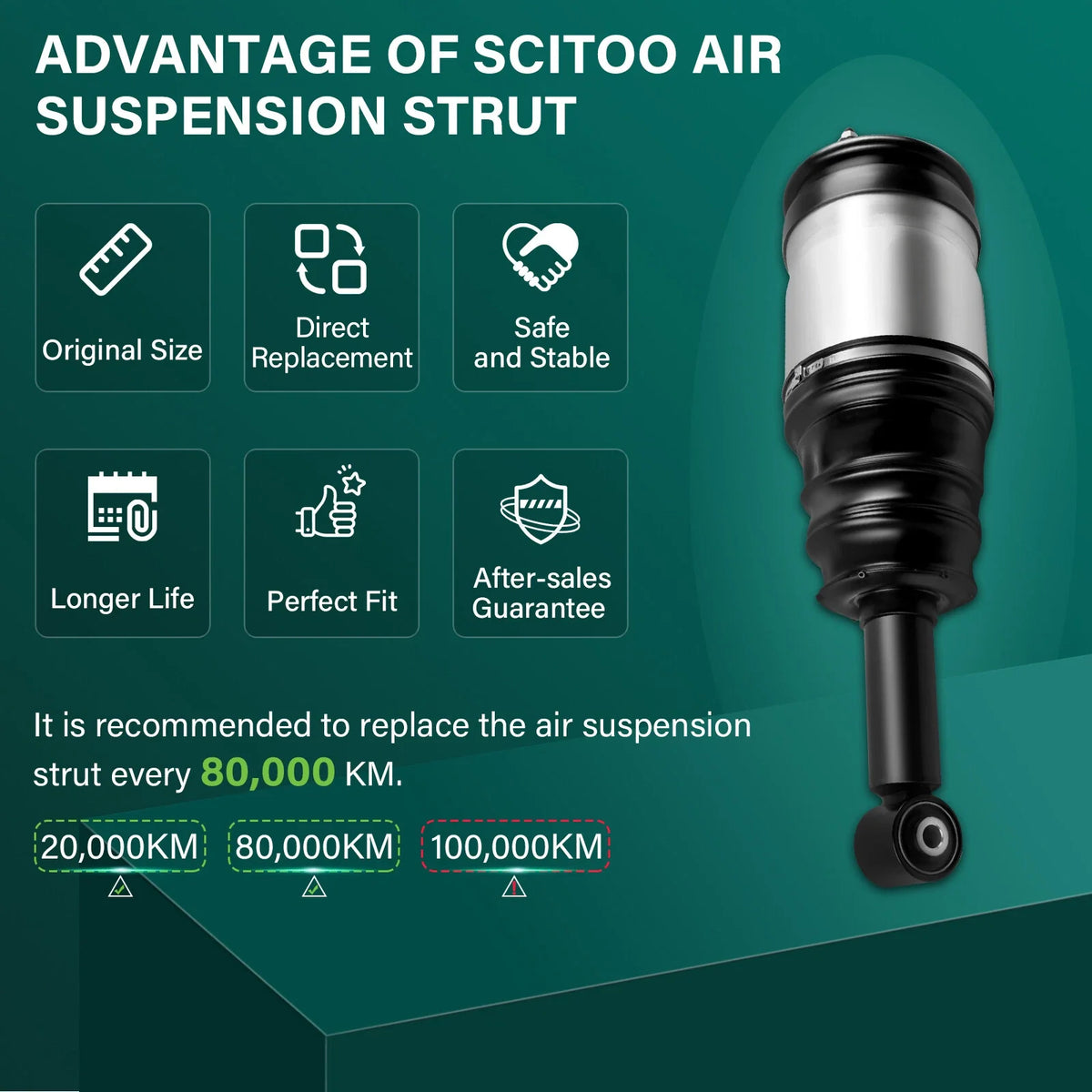 Rear Air Suspension Strut for Range Rover Sport, LR4, LR3 HSE (2005–2013)