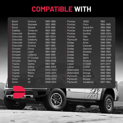 Wheel Adapters 1in Conversion 5x100 to 5x114.3 for Toyota Corolla (2003–2022)