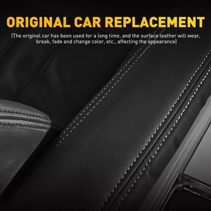 2X Front Seat Armrest Leather Covers for Chrysler Town & Country (2011–2016)