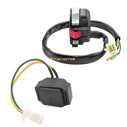 Start Stop Switch & Starter Solenoid Relay for Yamaha Grizzly 600 Kodiak 400 (1996–2002)